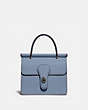 COACH®,WILLIS TOP HANDLE 18,Smooth Leather,Mini,Pewter/Bluebell,Front View