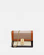 COACH®,HUTTON BELT BAG IN COLORBLOCK,Leather,Brass/Taupe Ginger Multi,Front View