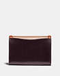 COACH®,HUTTON WALLET IN COLORBLOCK,Leather,Brass/Taupe Ginger Multi,Back View