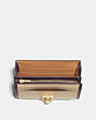 COACH®,HUTTON WALLET IN COLORBLOCK,Leather,Brass/Taupe Ginger Multi,Inside View,Top View