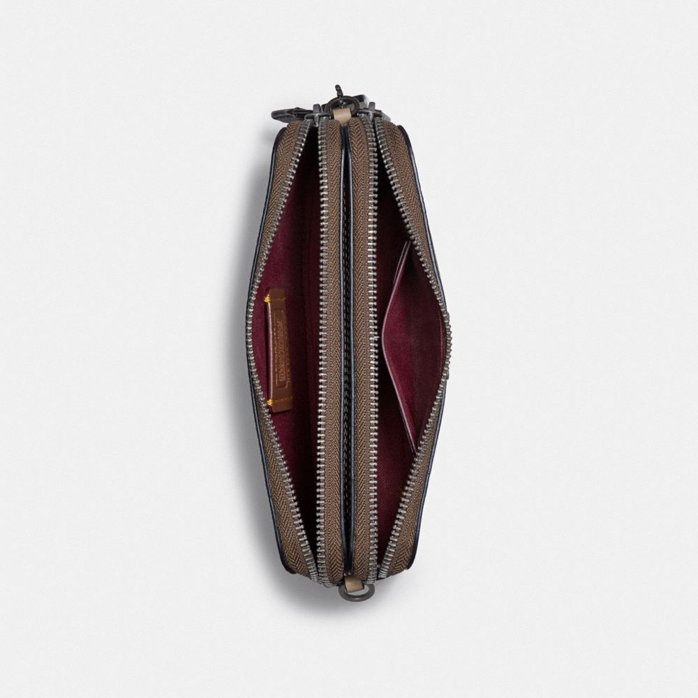 COACH®,Kira Crossbody Bag In Signature Canvas With Blossom Print,,Inside View,Top View