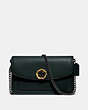 COACH®,PARKER CROSSBODY,Leather,Mini,Pewter/Pine Green,Front View