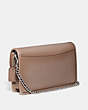 COACH®,PARKER CROSSBODY IN SIGNATURE CANVAS,pvc,Mini,Light Antique Nickel/Sand Taupe,Angle View
