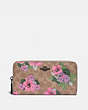 Accordion Zip Wallet In Signature Canvas With Blossom Print
