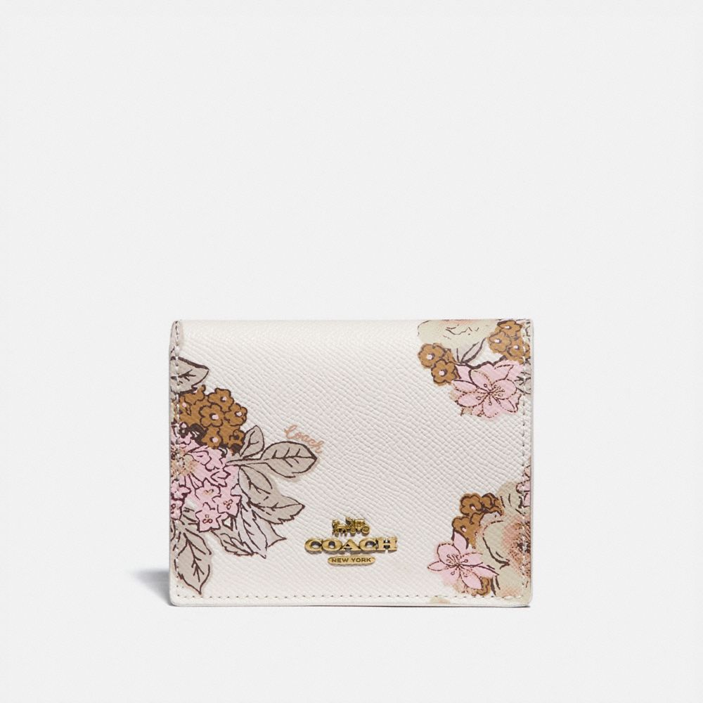 Small snap wallet 2024 with floral bouquet print