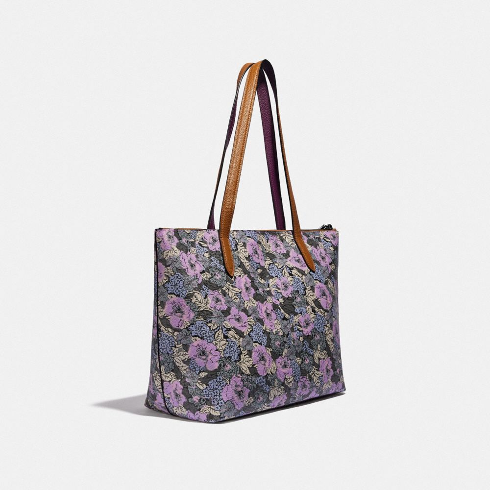 Coach taylor rose outlet print tote