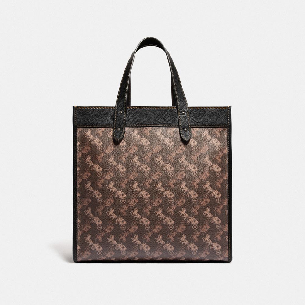 COACH®,Field Tote With Horse And Carriage Print,,Back View