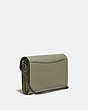 COACH®,TABBY CHAIN CLUTCH,Pebbled Leather,Mini,Pewter/Light Fern,Angle View