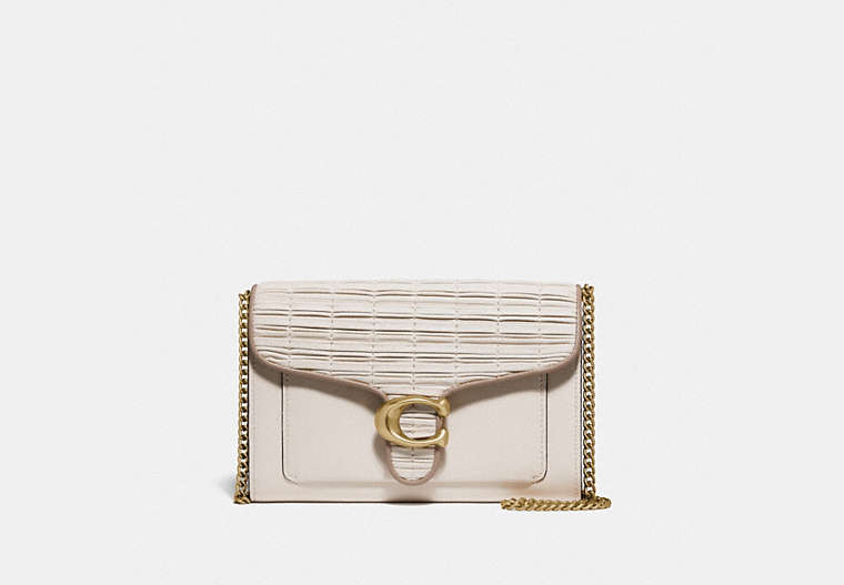 Tabby Chain Clutch With Pleating