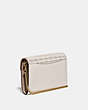 COACH®,TABBY CHAIN CLUTCH WITH PLEATING,Smooth Leather,Mini,Brass/Chalk,Angle View