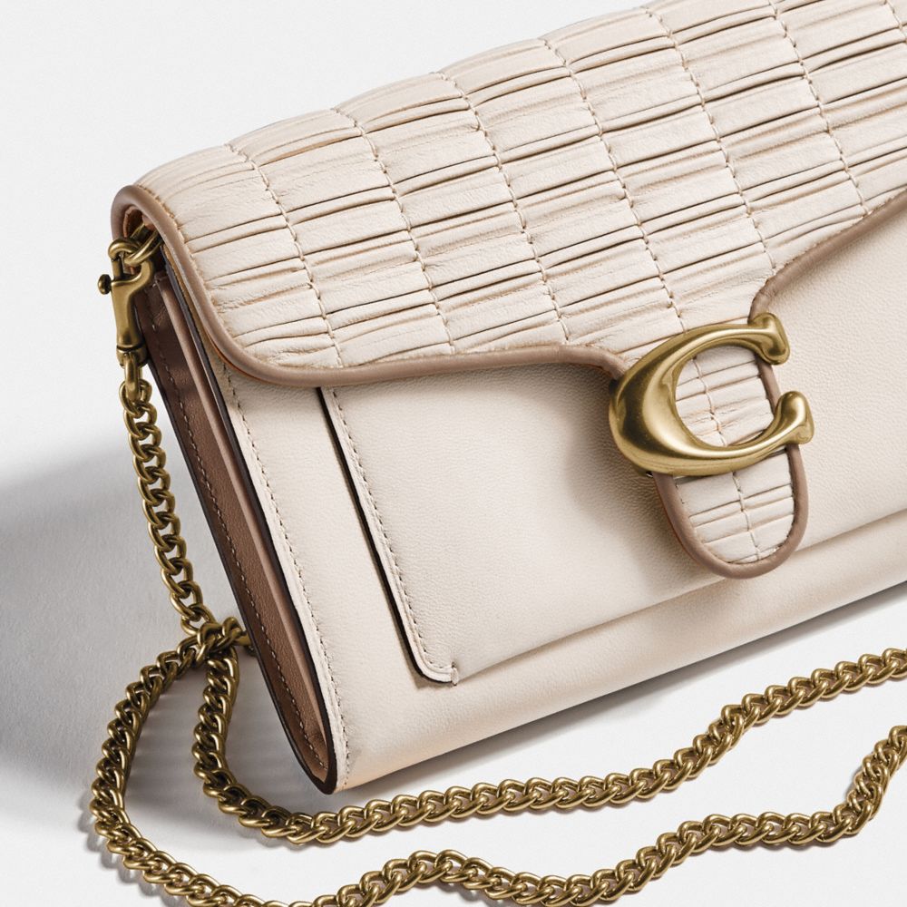 COACH Tabby Chain Clutch With Pleating