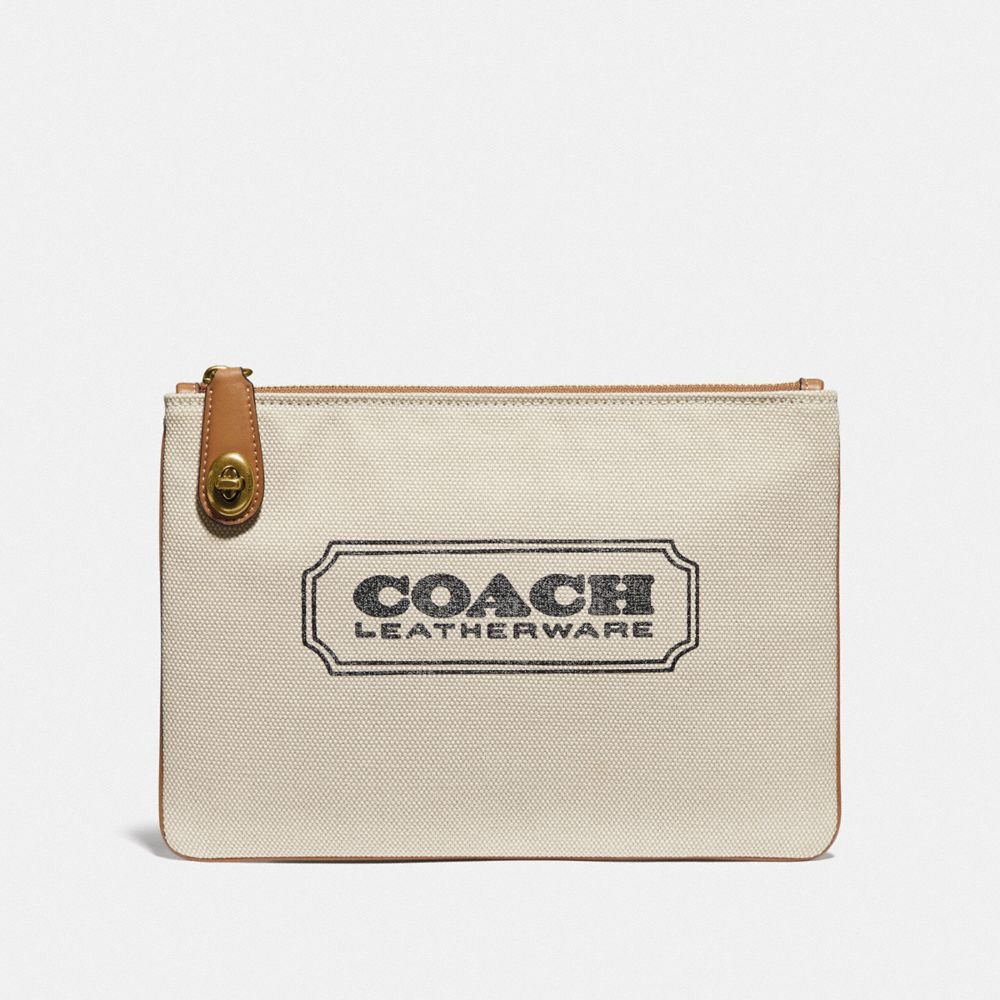 COACH® | Turnlock Pouch 26 With Coach Badge