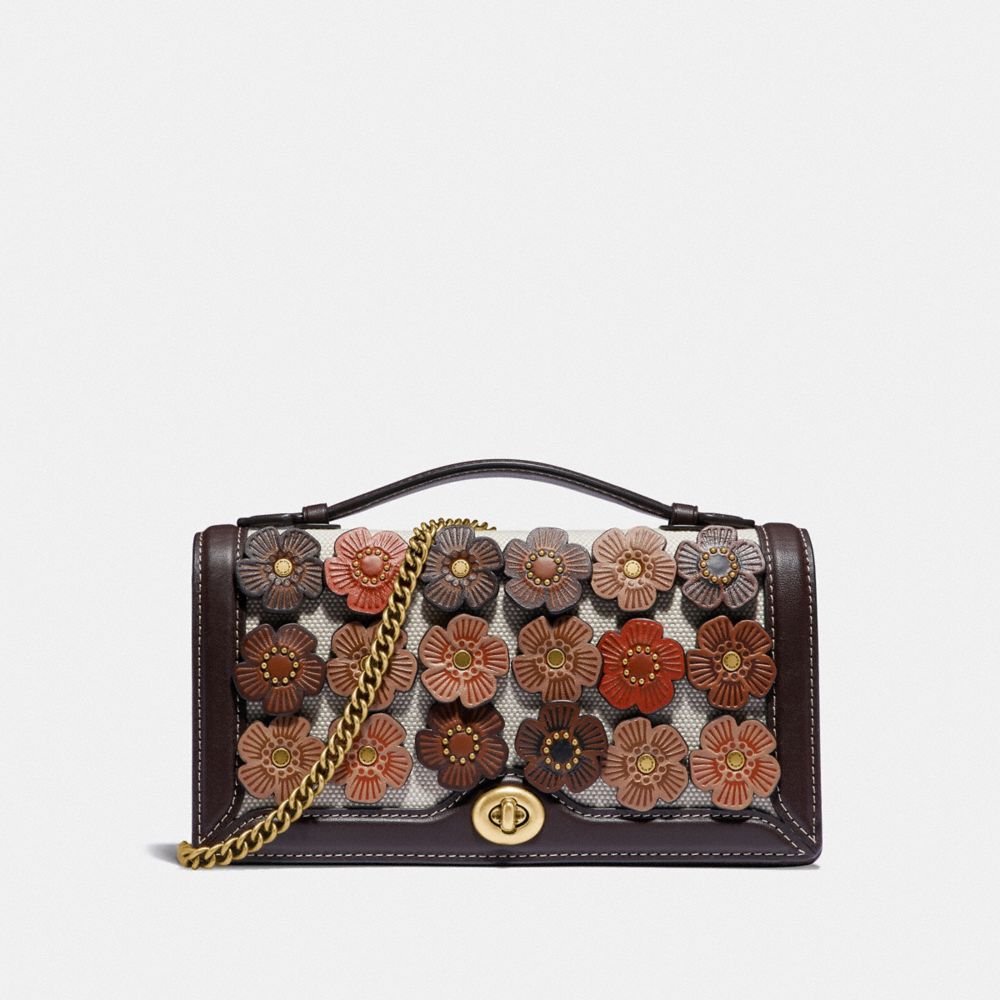 Riley Chain Clutch With Tea Rose