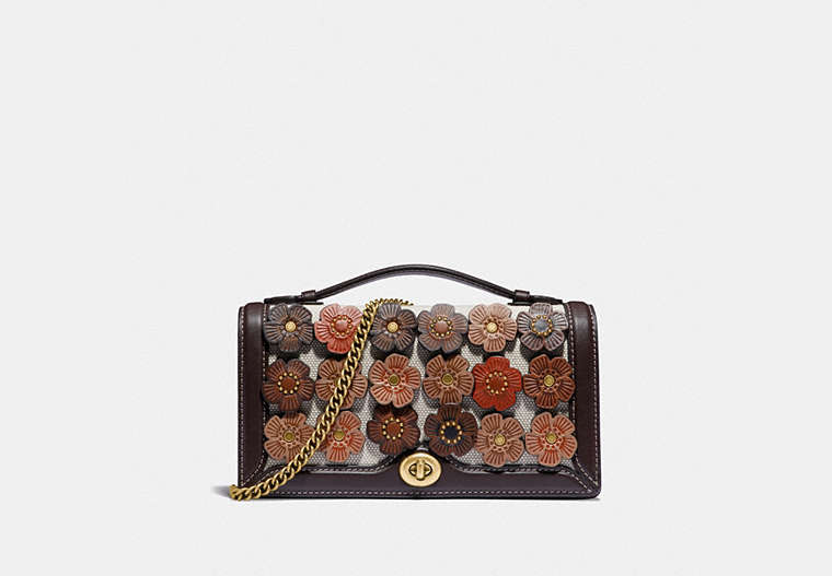Riley Chain Clutch With Tea Rose