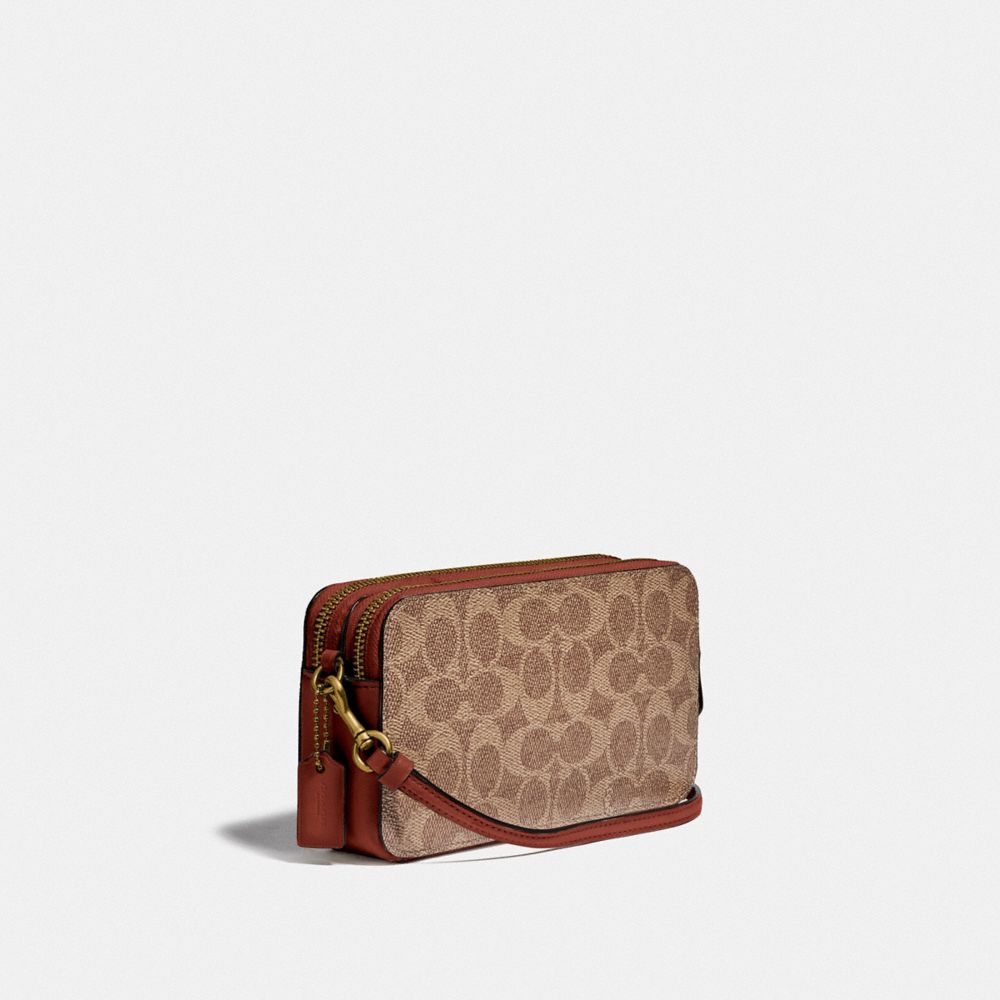 COACH®,Kira Crossbody Bag In Colorblock Signature Canvas,,Angle View