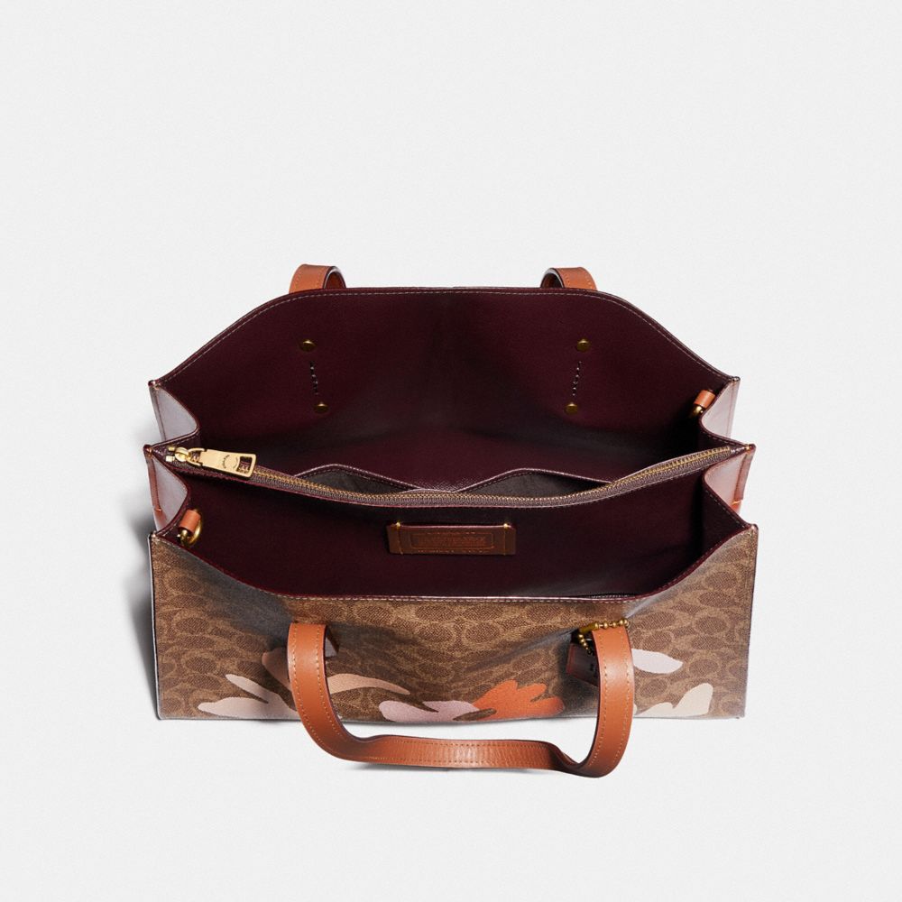 COACH®,Charlie Carryall In Signature Canvas By Marleigh Culver,,Inside View,Top View