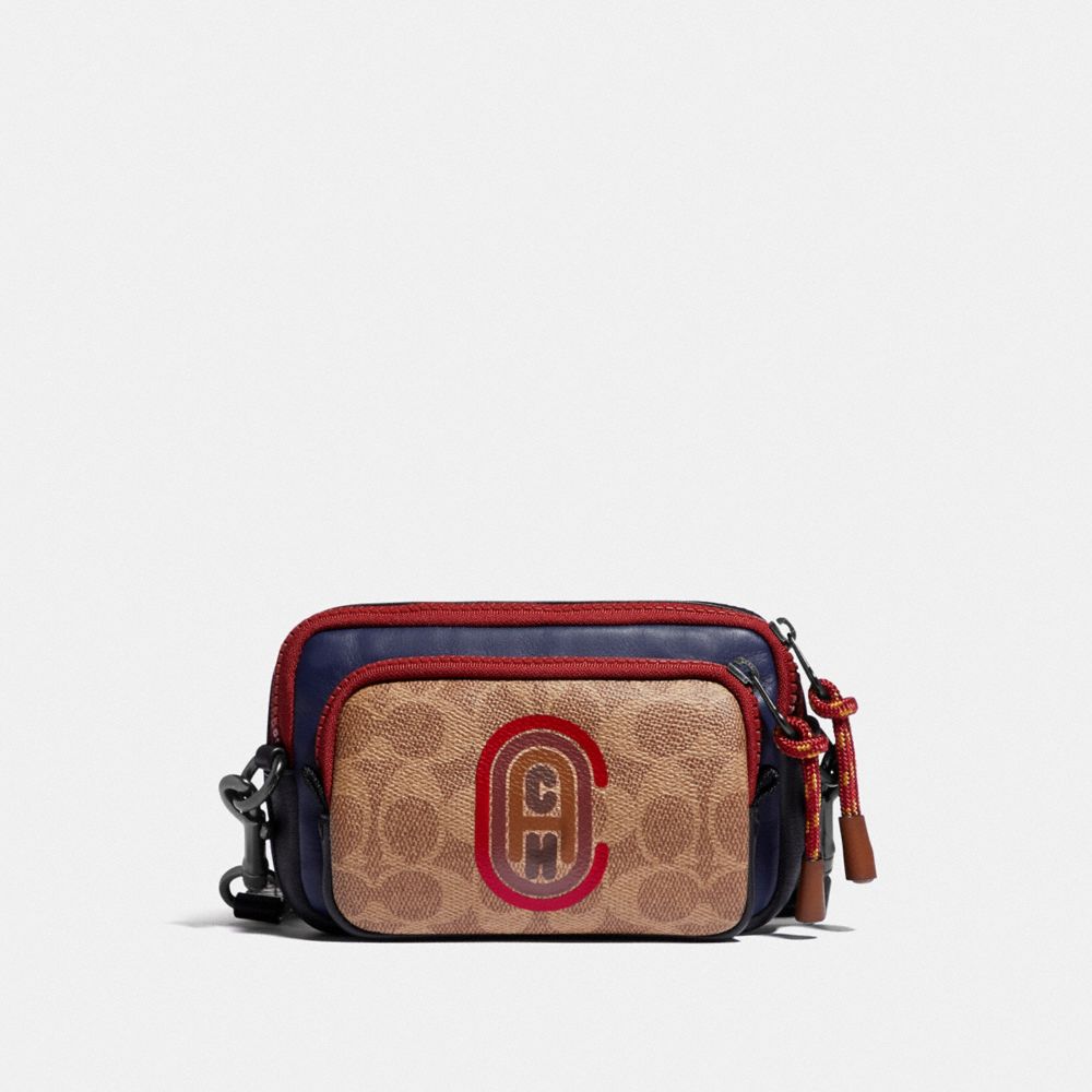 Pacer convertible pouch in colorblock signature canvas with coach patch new arrivals