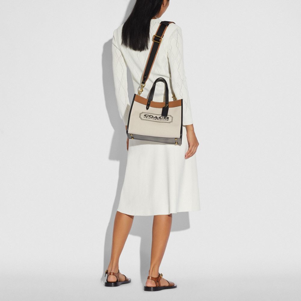 Coach field tote canvas sale