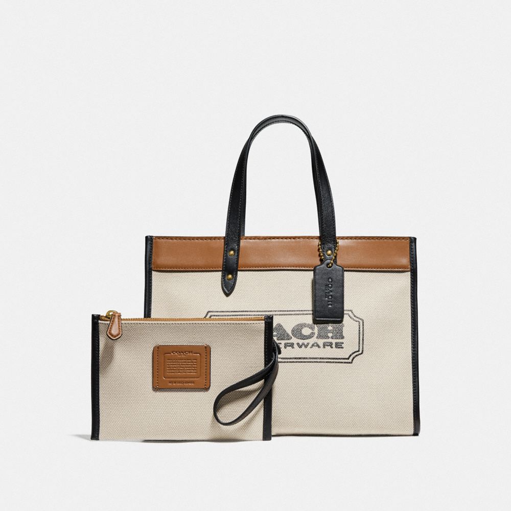 COACH Canvas With Coach Branding Field Tote 30 - Macy's