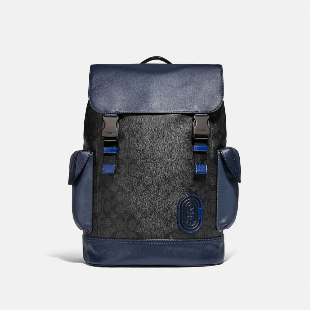 COACH Rivington Backpack In Signature Canvas With Coach Patch