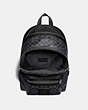 COACH®,ACADEMY BACKPACK IN SIGNATURE CANVAS BY ROBERT FRANK HUNTER,Coated Canvas,Large,Black Copper/Charcoal,Inside View,Top View