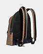 COACH®,ACADEMY BACKPACK IN SIGNATURE CANVAS BY ROBERT FRANK HUNTER,Coated Canvas,Large,Black Copper/Khaki,Angle View