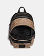 COACH®,ACADEMY BACKPACK IN SIGNATURE CANVAS BY ROBERT FRANK HUNTER,Coated Canvas,Large,Black Copper/Khaki,Inside View,Top View