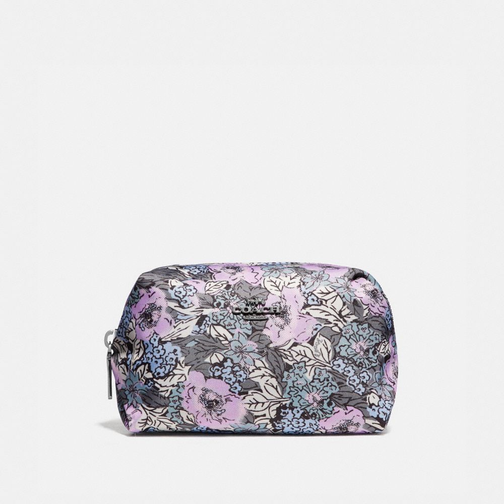 Small Boxy Cosmetic Case With Heritage Floral Print