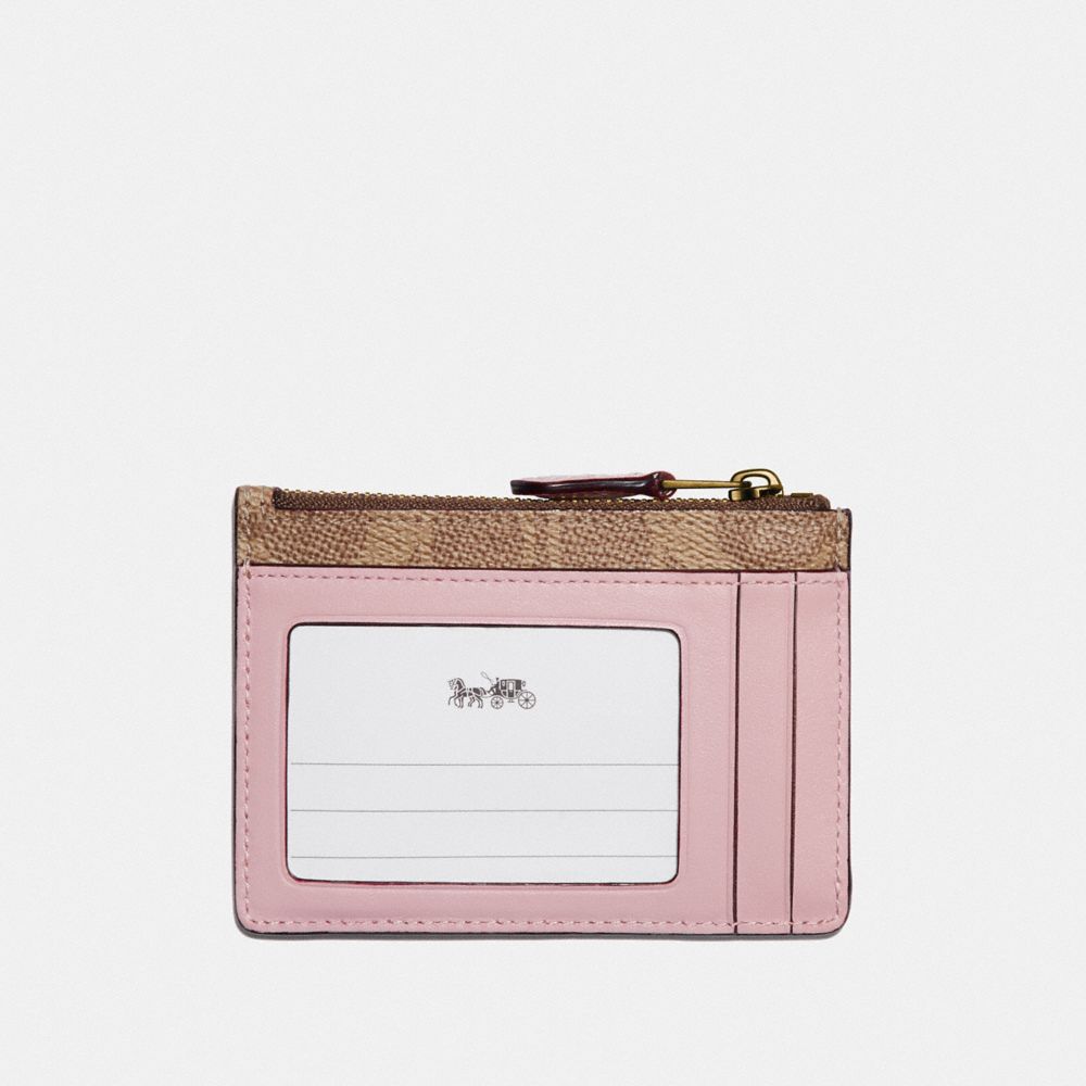 COACH®: Mini Skinny Id Case In Signature Canvas With Love Print