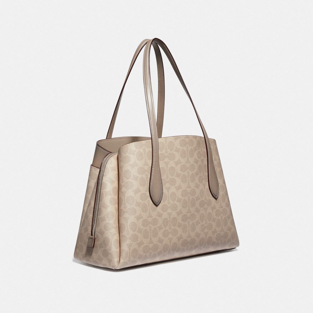 COACH®,Lora Carryall In Signature Canvas,,Angle View