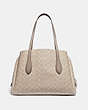 COACH®,LORA CARRYALL IN SIGNATURE CANVAS,pvc,X-Large,Light Antique Nickel/Sand Taupe,Back View