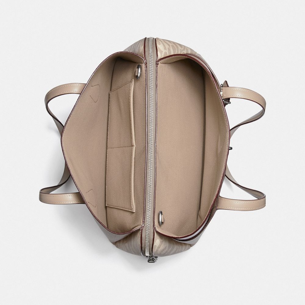 COACH®,Lora Carryall In Signature Canvas,,Inside View,Top View