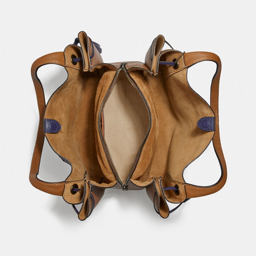 COACH®,Harmony Hobo In Colorblock With Snakeskin Detail,,Inside View,Top View
