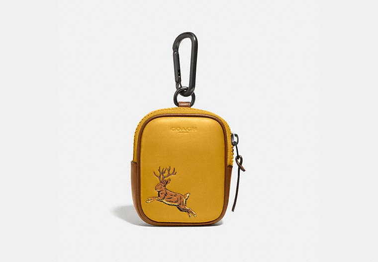 COACH®,HYBRID POUCH 8 WITH MYTHICAL MONSTERS,Jackalope,Front View