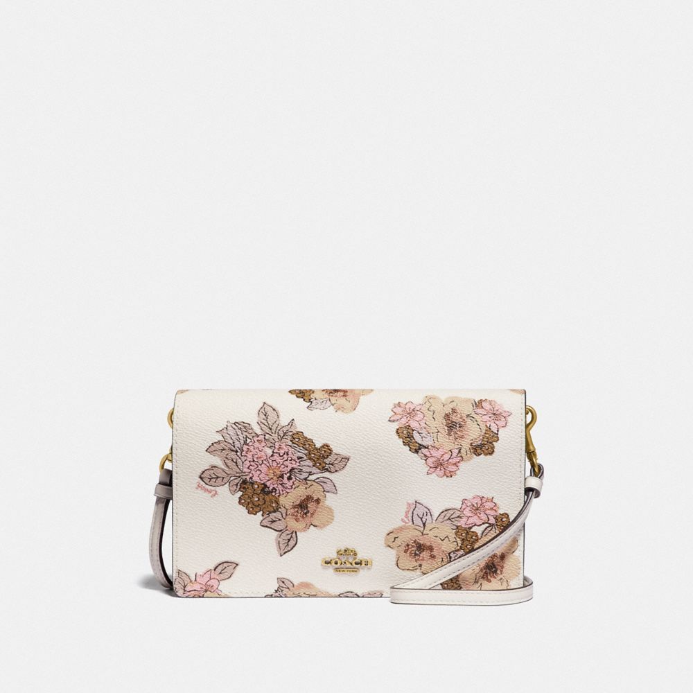 Coach Black Floral Print Leather Hayden Crossbody Bag Coach