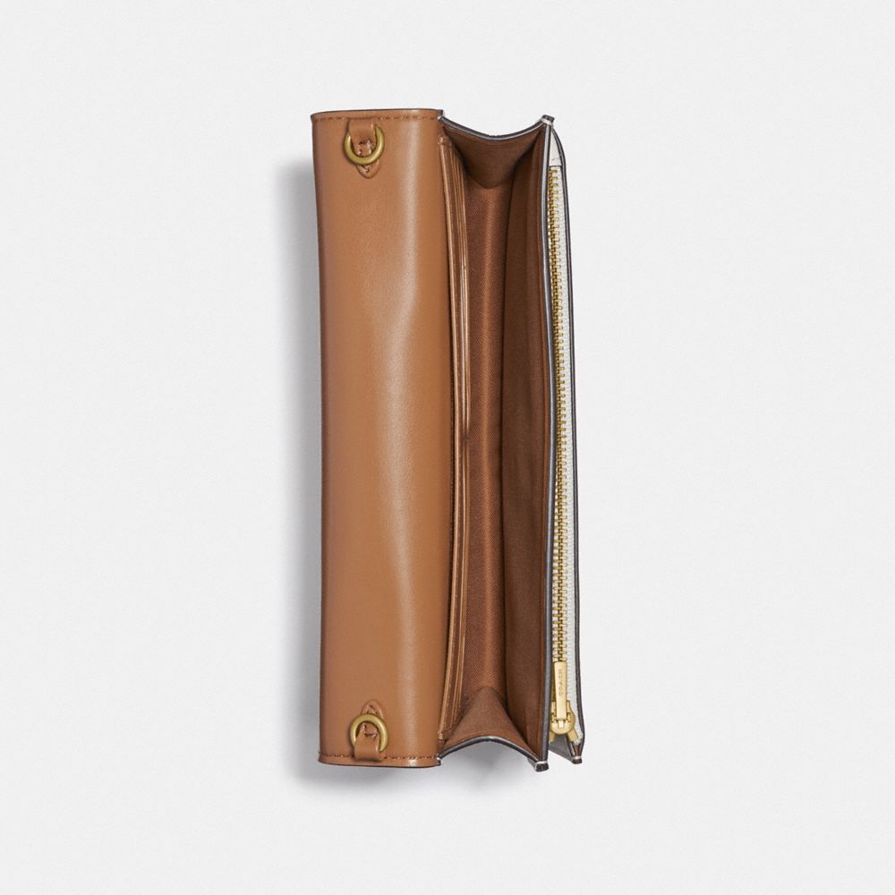 Hayden Foldover Crossbody Clutch Bag With Floral Bouquet Print