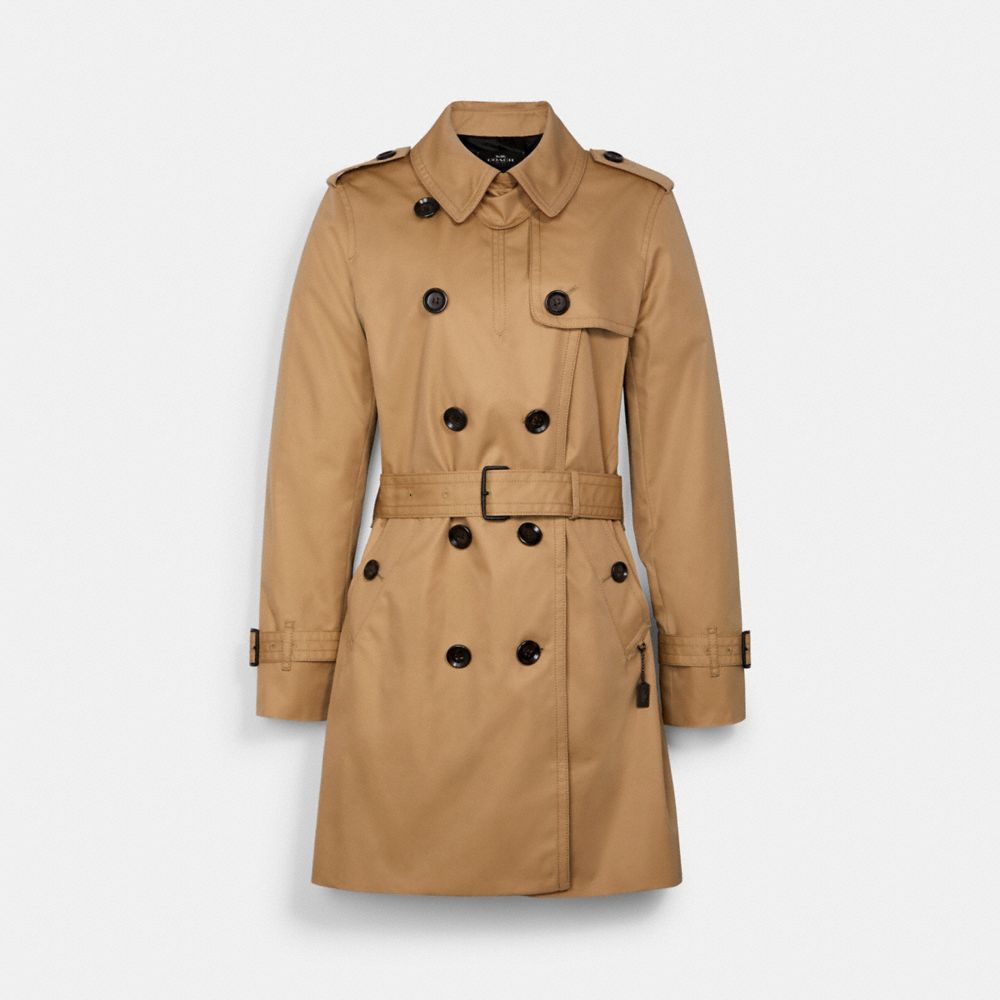 COACH® | Signature Lapel Trench Coat