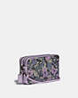 COACH®,KIRA CROSSBODY WITH HERITAGE FLORAL PRINT,pvc,Mini,Pewter/Soft Lilac Multi,Angle View