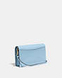 COACH®,HAYDEN FOLDOVER CROSSBODY CLUTCH BAG,Leather,Mini,Pewter/Waterfall,Angle View