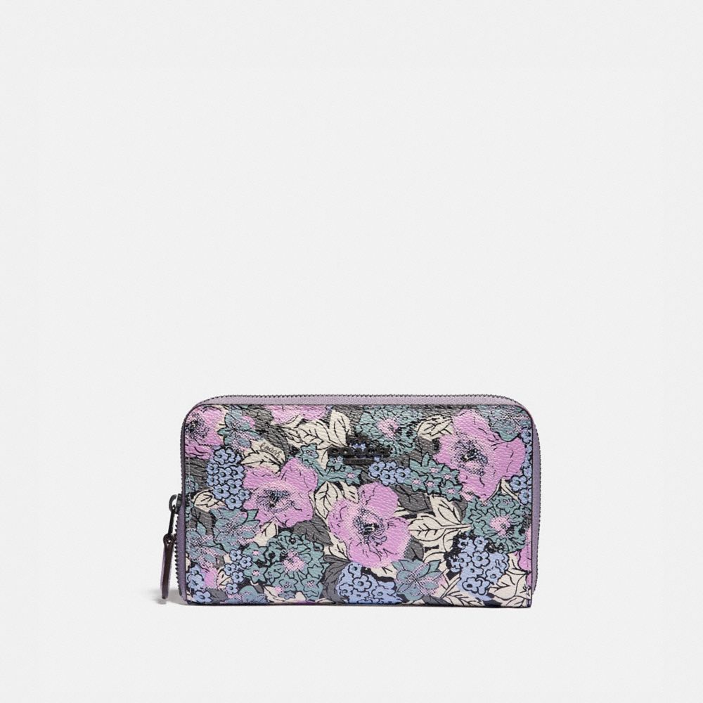 Medium Zip Around Wallet With Heritage Floral Print