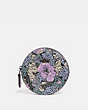 Round Coin Case With Heritage Floral Print