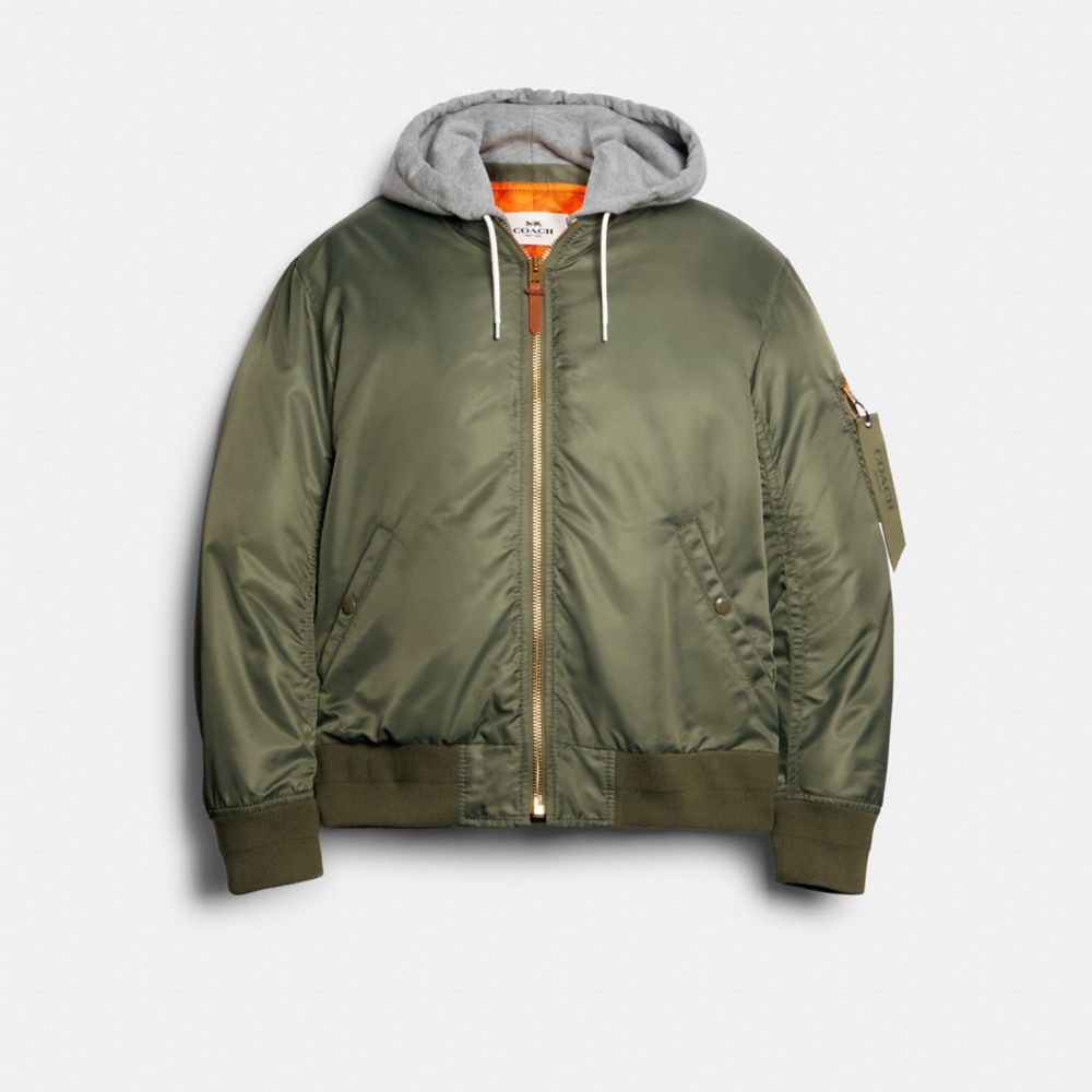 Nylon Hooded Ma 1 Jacket