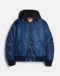 COACH®,NYLON HOODED MA-1 JACKET,n/a,NAVY,Front View