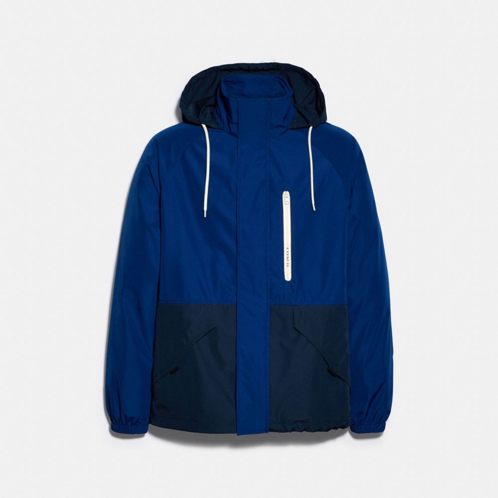 COACH®,RAIN REACTIVE WINDBREAKER,n/a,Sapphire Navy,Front View