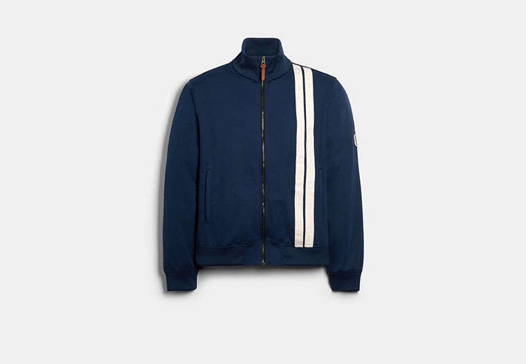 COACH®,TRACK JACKET,NAVY,Front View