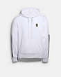 COACH®,MIXED MEDIA HOODIE,n/a,White,Front View
