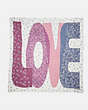 COACH®,LOVE PATCHWORK PRINT OVERSIZED SQUARE SCARF,Chalk Multi,Front View