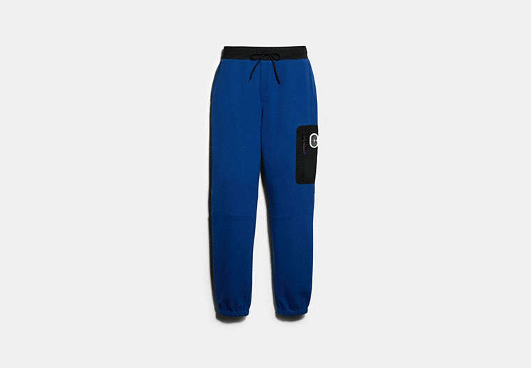 COACH®,MIXED MEDIA JOGGERS,n/a,Sapphire.,Front View