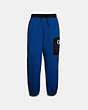 COACH®,MIXED MEDIA JOGGERS,n/a,Sapphire.,Front View