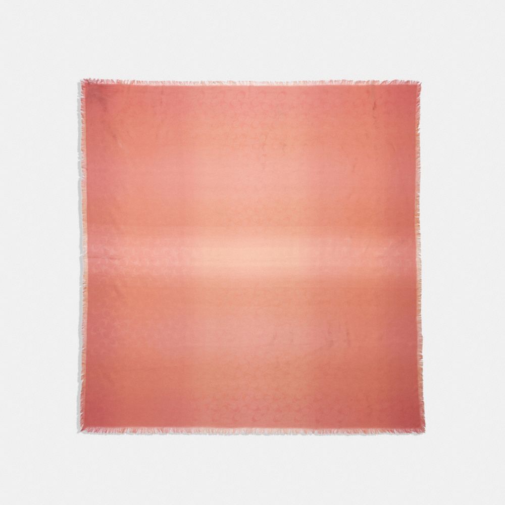 COACH®,SIGNATURE OMBRE OVERSIZED SQUARE SCARF,Washed Sunrise,Front View
